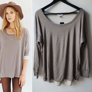 Urban Outfitters BDG Knit Layered Boyfriend Loose Tunic Top Shirt Small